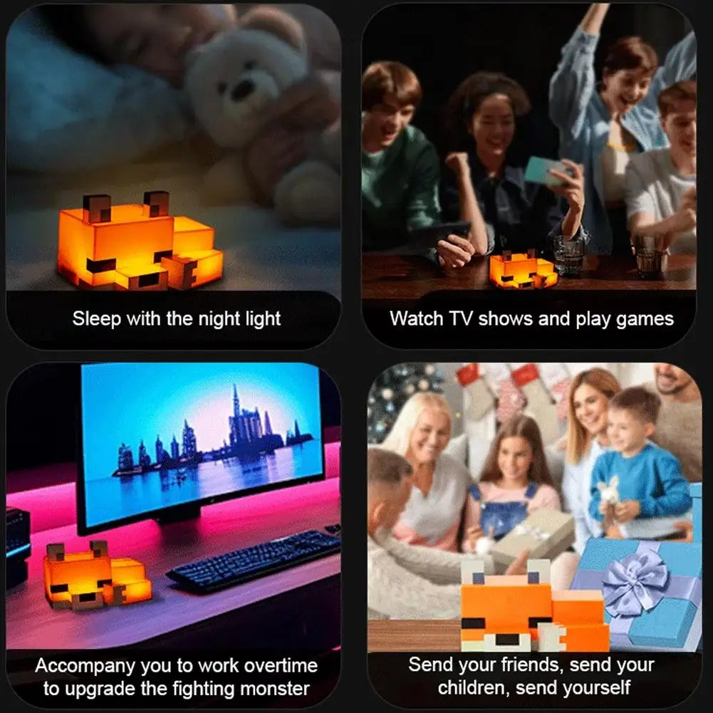 Cute Fox Night Light Soft Orange Glow