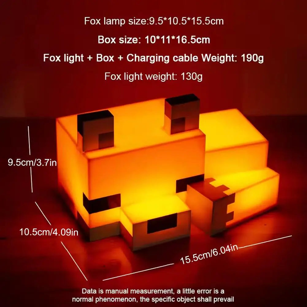 Cute Fox Night Light Soft Orange Glow